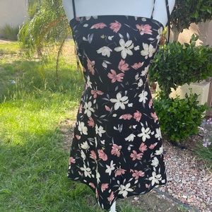 Floral black dress